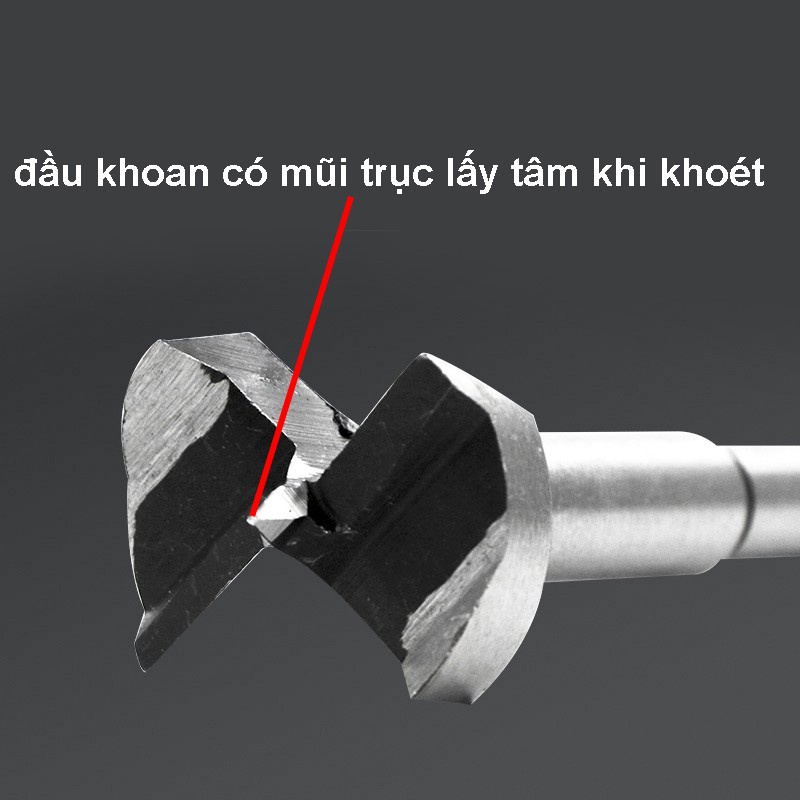 Bộ 5 mũi khoan khoét lỗ 2 cạnh đường kính từ 15mm - 35mm