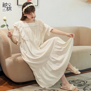 CHUMIAN Đầm Ngủ Tay Ngắn Phong Cách Hoàng Cung Dễ Thương Dành Cho Nữ