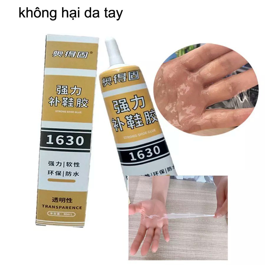 Keo dán dùng nhiệt chuyên dán giày dép, đồ da siêu dính trong suốt 1630 60ml
