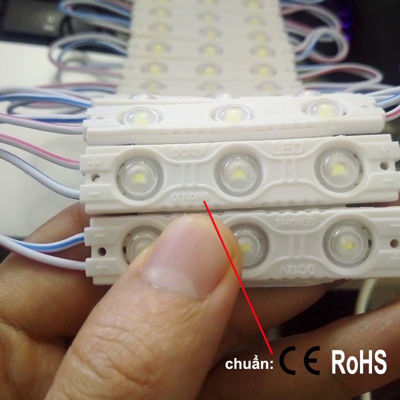 Cuộn 20 Thanh LED Hắt Sáng 12V Chống nước Gắn Logo Bảng Hiệu Quảng Cáo, Cực Sáng