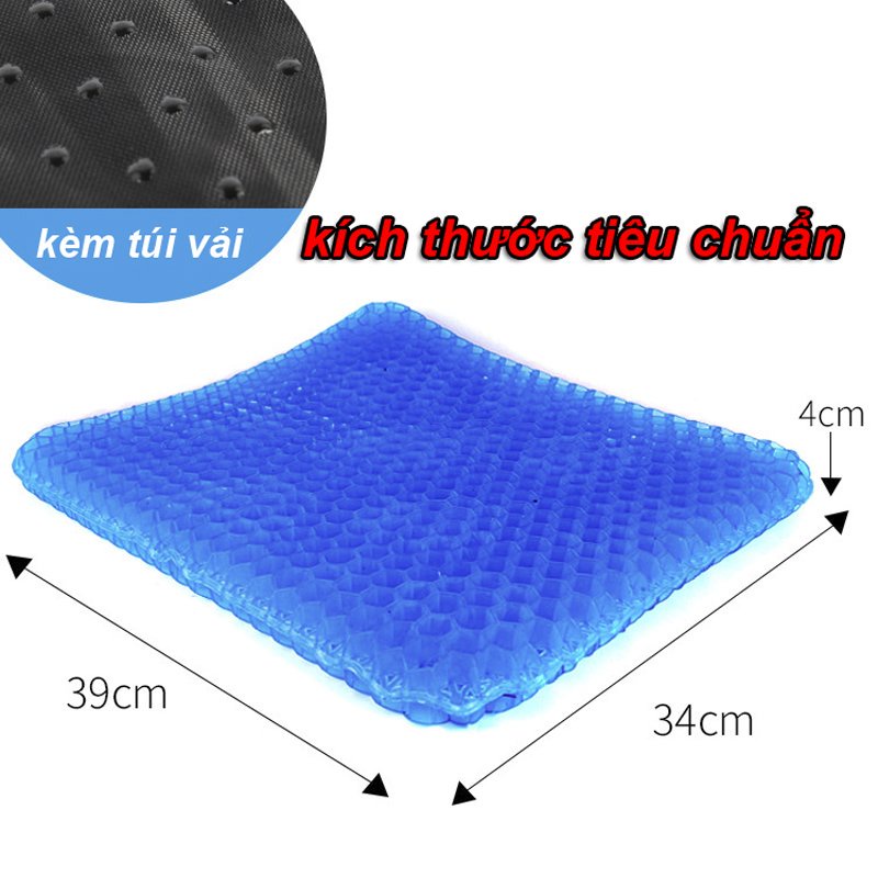Đệm Gel Lót Ghế Văn Phòng, Lót yên xe máy xe ô tô Thoáng Khí Siêu mềm