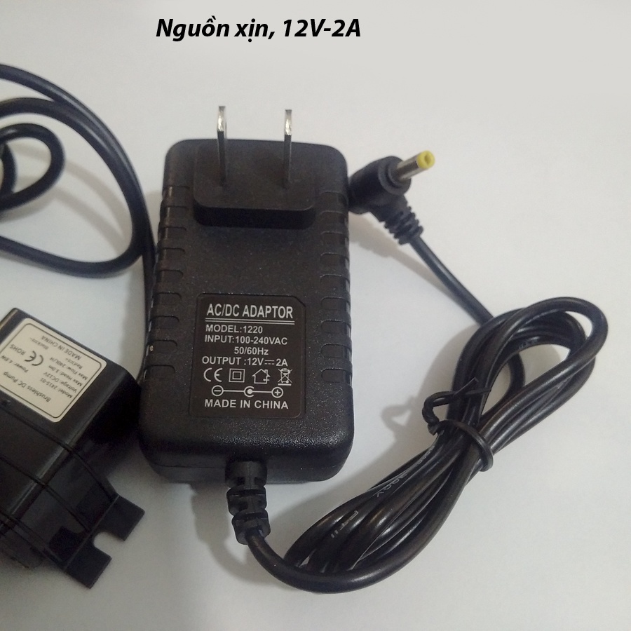 Máy Bơm Nước 12V Hồ Cá, Thủy Canh không chổi than 240Lit/giờ