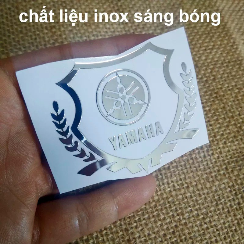 Tem Bông lúa YAMAHA inox sáng bóng