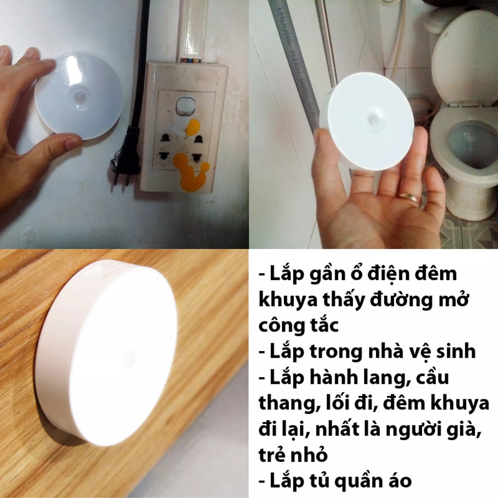 Đèn Cảm Biến Có Người Tự Sáng, Gắn tủ quần áo, cầu thang lối đi, nhà vệ sinh