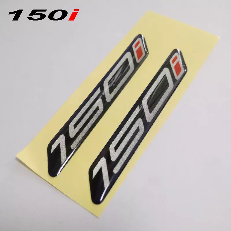 Bộ 2 Tem số 150i PVC nổi dán xe máy hàng chất lượng