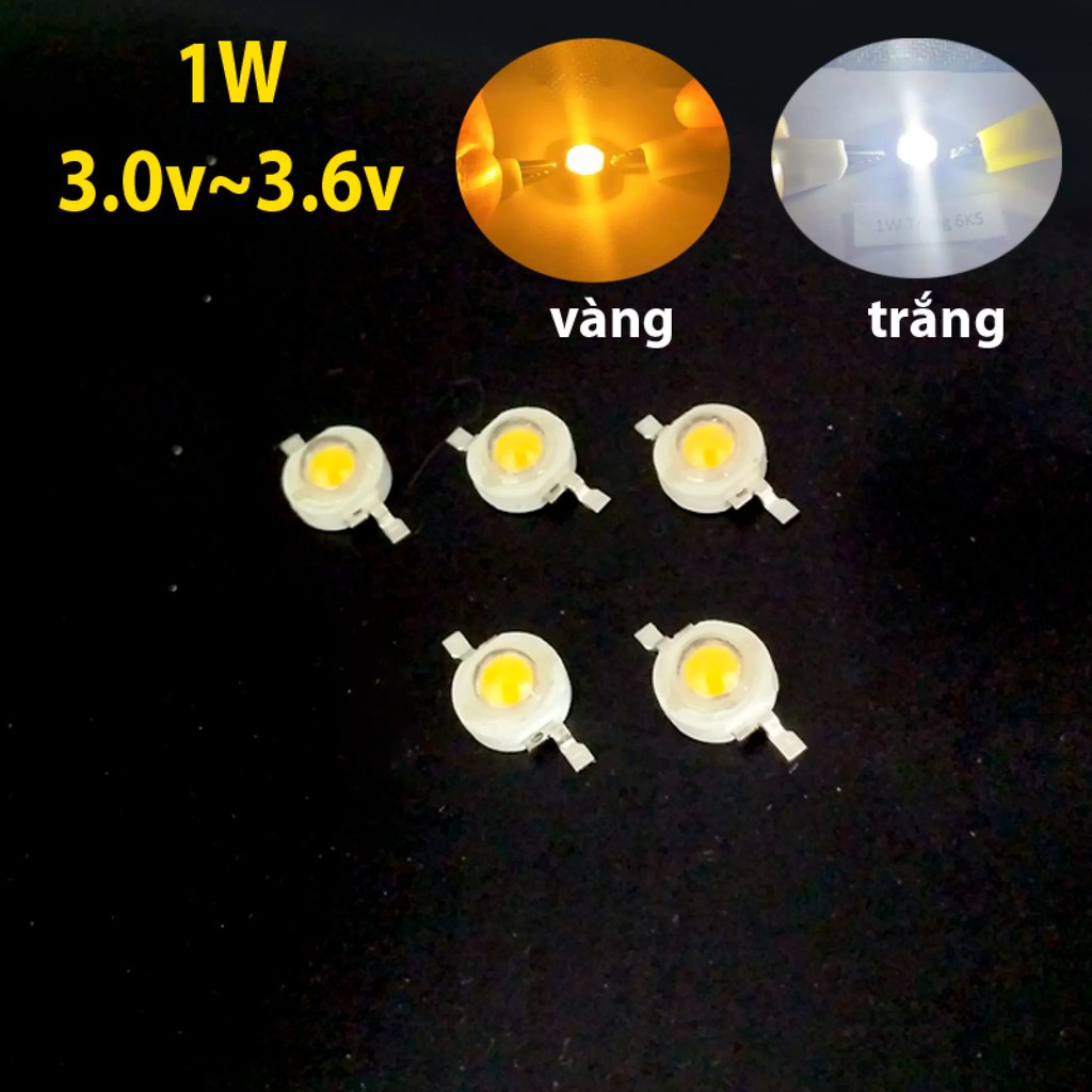 Bộ 10 chip Led Luxeon 1W loại tốt đế nhôm tản nhiệt