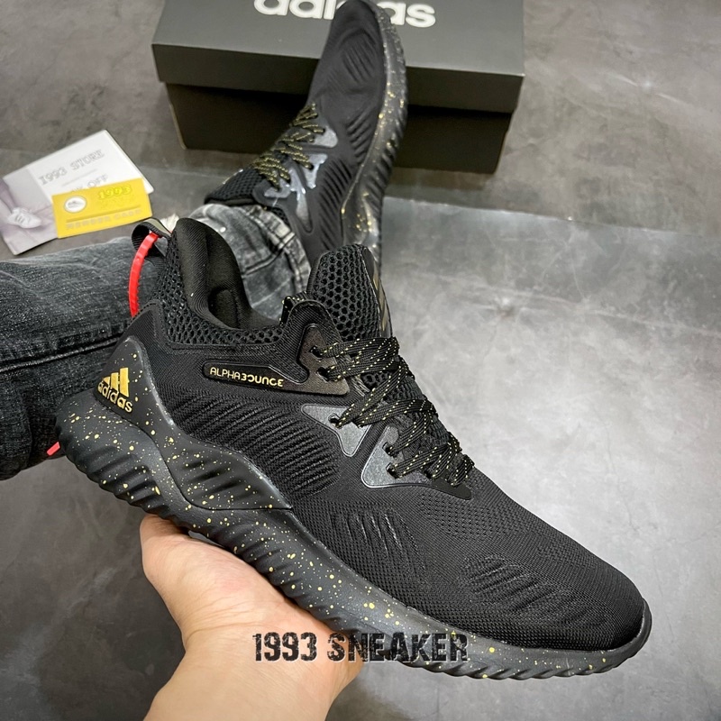 Giày thể thao Alpha 18 Đen chấm vàng cao cấp