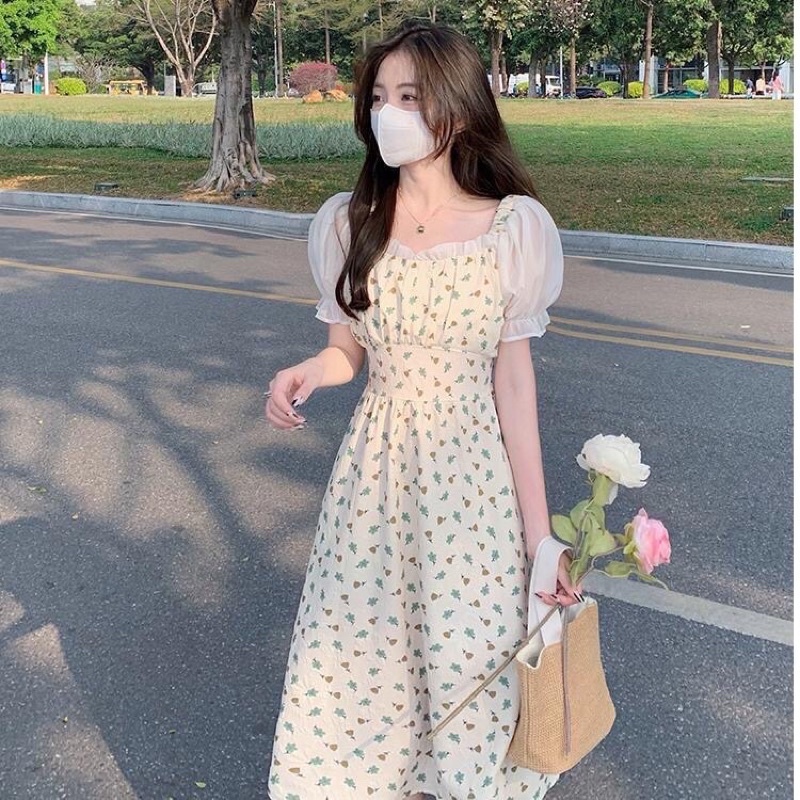 Váy babydoll hoa nhí