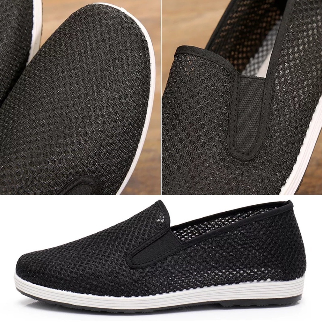 Giày Lười Vải Lưới Thoáng Khí Phong Cách Quân Đội Thời Trang Mùa Hè Cho Nam