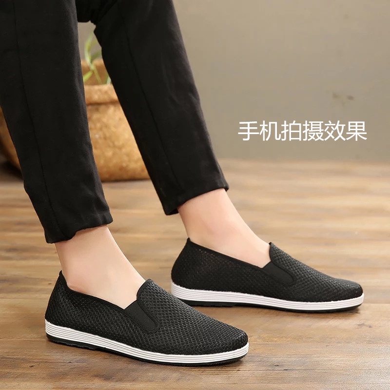 Giày Lười Vải Lưới Thoáng Khí Phong Cách Quân Đội Thời Trang Mùa Hè Cho Nam