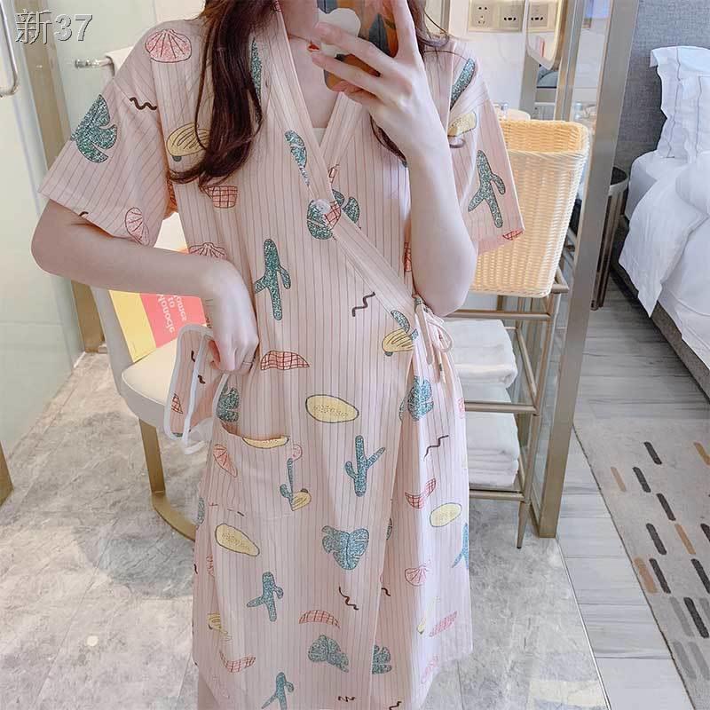 【2023】✁✧Đồ ngủ bộ kimono mùa hè của phụ nữ Váy Nhật Bản dài gợi cảm cho cỡ lớn ngắn tay mỏng dành học sinh