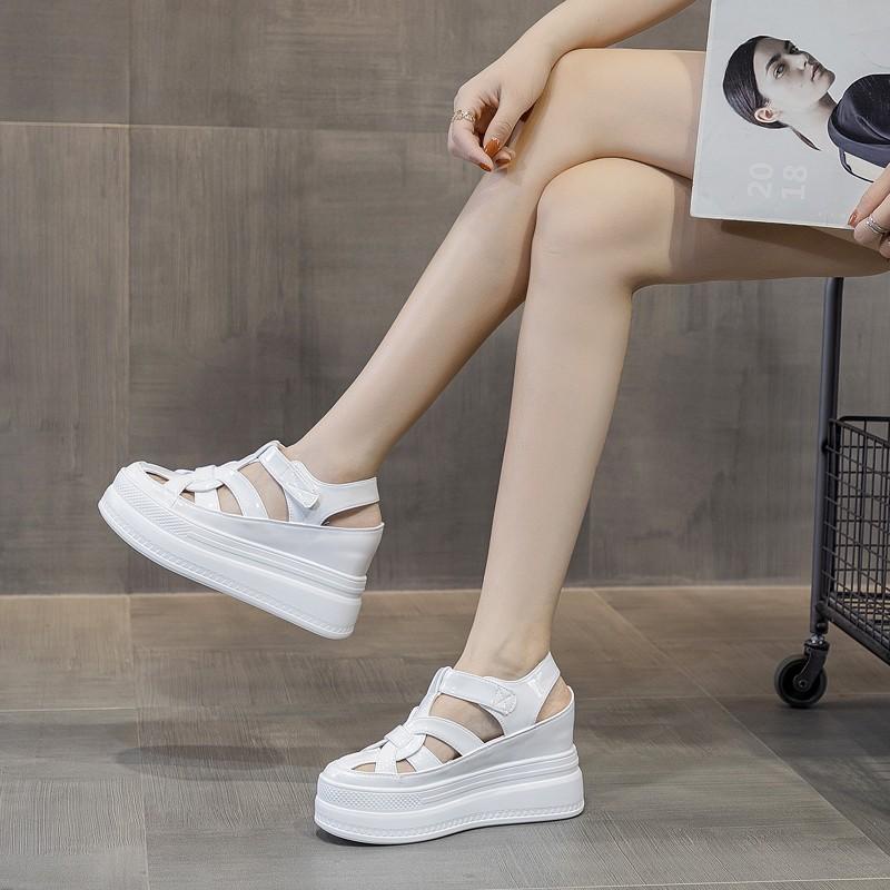 Giày Sandal Đế Dày 8cm Thời Trang Mùa Hè 2023 Cho Nữ