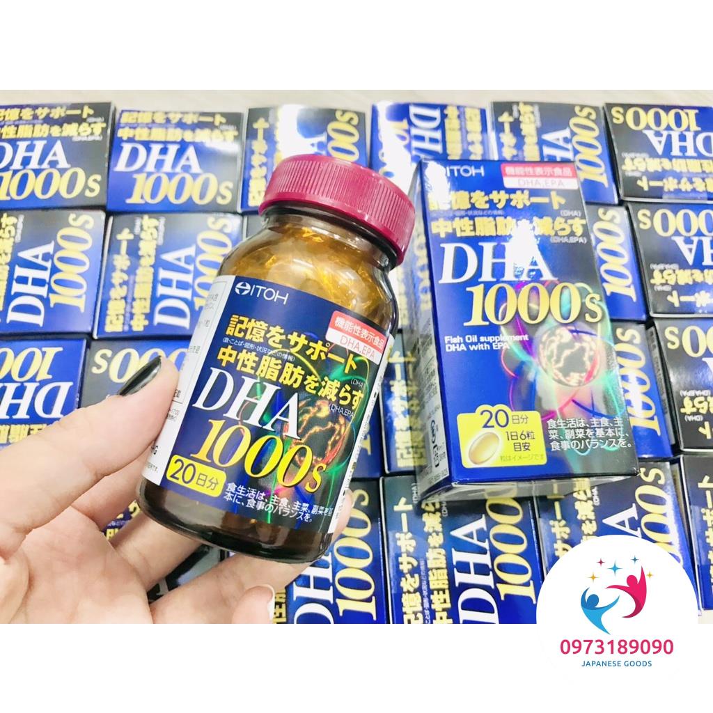 Viên uống bổ não DHA 1000mg & EPA 14mg ITOH Nhật Bản