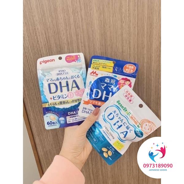 DHA bầu morinaga/ pigeon/ bean stalkmom Nhật Bản