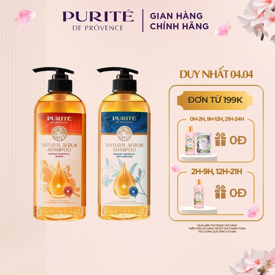 Dầu gội Purité serum thiên nhiên 620ml