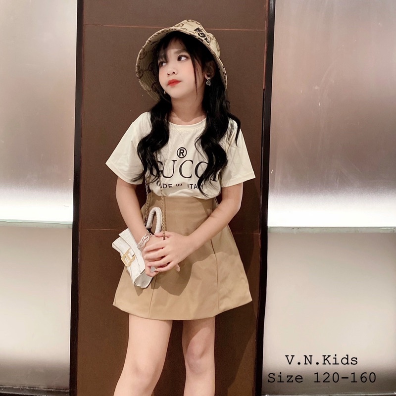 Set áo Guxi + Quần váy A cho bé size đại 17kg-41kg