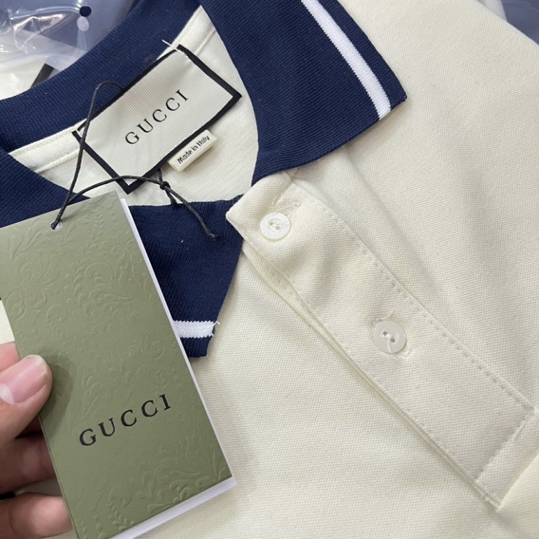 Áo polo GC thêu phối màu kết hợp giới tính thời thượng Áo polo GC thêu giới tính mới nhất