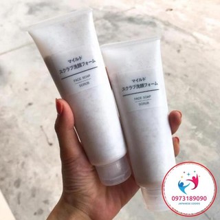 Sữa rửa mặt tẩy tế bào chết Muji Face Soap Scrub