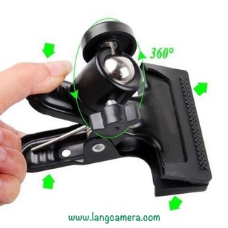 Chân Máy Ảnh Tripod Kẹp Bàn + Ballhead Mini