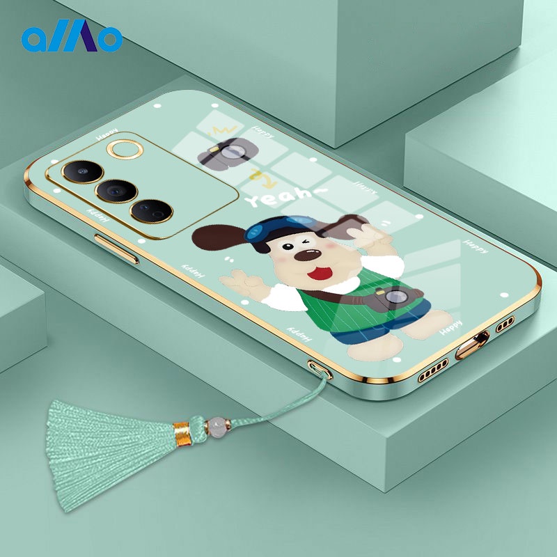 Ốp Điện Thoại Dạng Ba Lô Đính Tua Rua Hình Chú Chó Pacha Cho Vivo V27 V27e V27 Pro Vivo V25 V25e V25 Pro Vivo Y100 5G Y56 Y55s 5G
