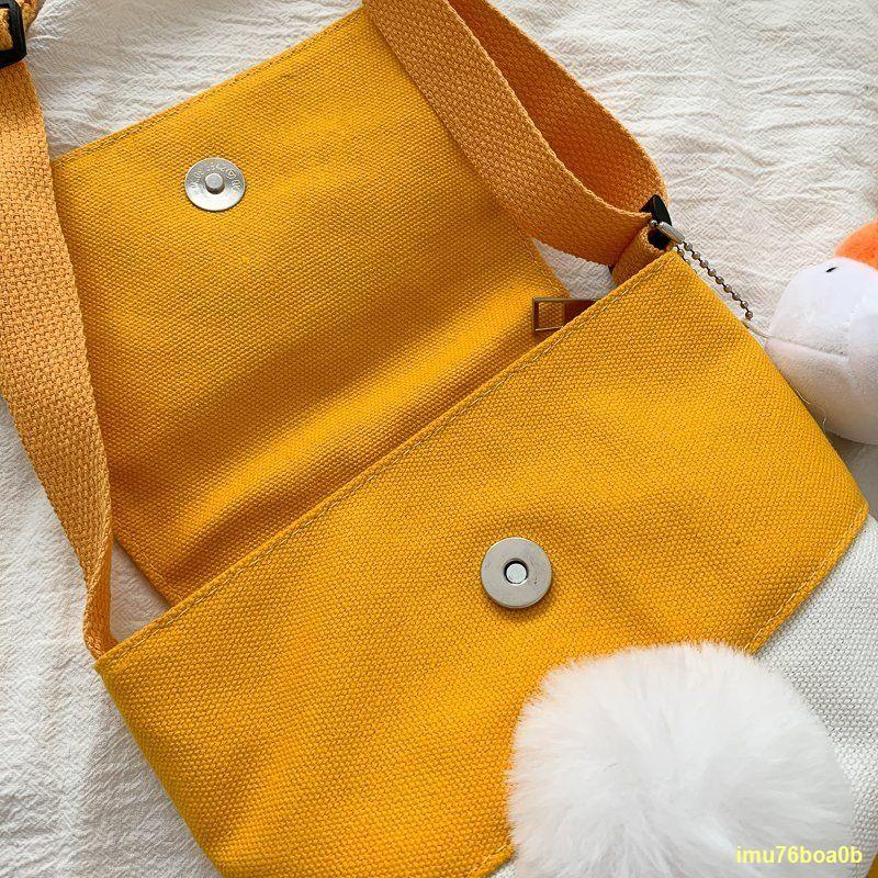 ☑Mới dễ thương siêu dễ thương Túi Vịt Donald phong cách hoạt hình Túi vải trẻ em Túi Messenger Túi đeo vai Mori