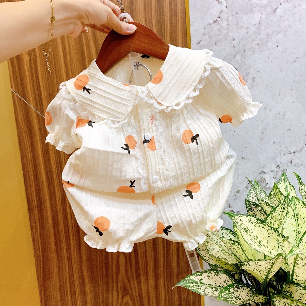 Pijama đũi gân cổ sen bèo bé gái siêu xinh, chất đẹp mềm mát Chuẩn gu bánh bèo luôn nha 8-18kg