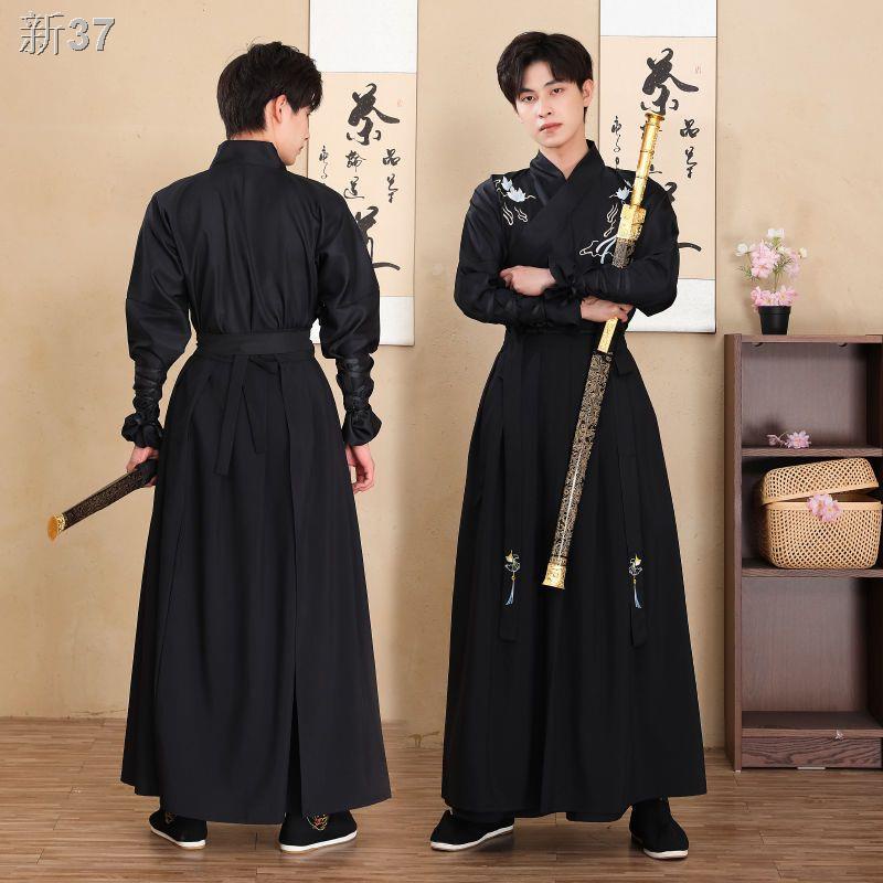 【2023】✒Hanfu nam phong cách cổ đại kiếm sĩ võ thuật mùa hè cỡ lớn đồng phục lớp học sinh phù hợp với quần áo trang của c