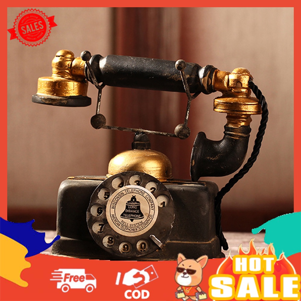 Mô Hình Điện Thoại Bàn Mini Bằng Nhựa Resin Phong Cách Vintage Trang Trí Nhà Cửa / Quán Bar
