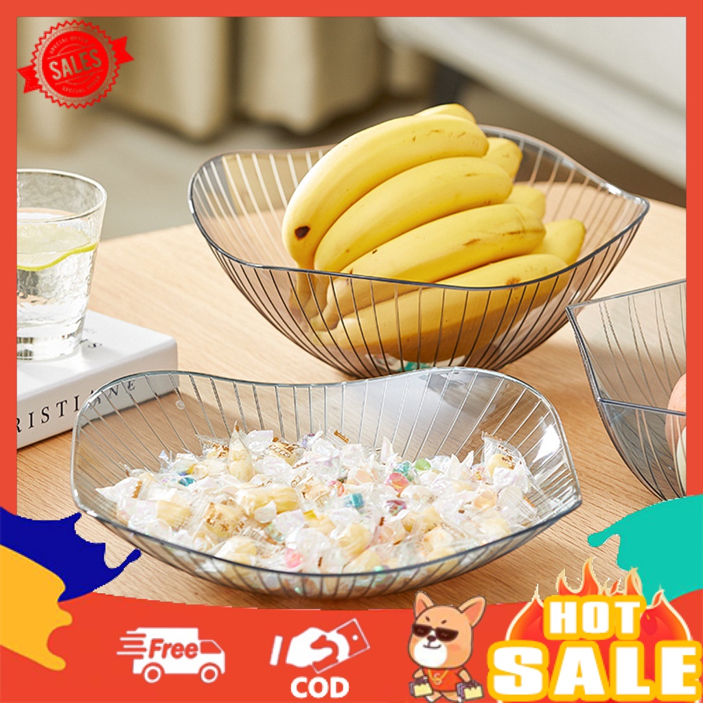 Đĩa Đựng Trái Cây / Kẹo Miệng Rộng Trong Suốt Trang Trí Phòng Khách
