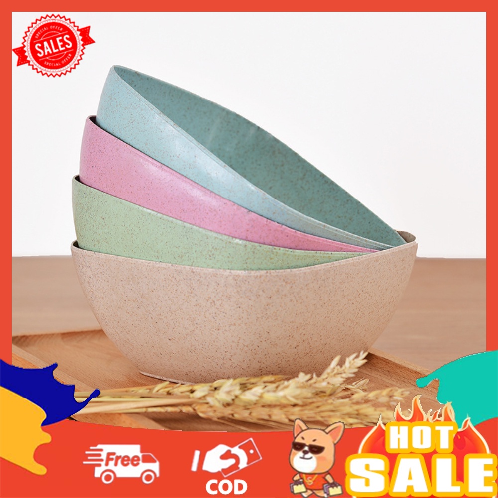 Bát Ăn Cơm Bằng Rơm Thân Thiện Với Môi Trường Hình Vuông Đơn Giản Dành Cho Gia Đ