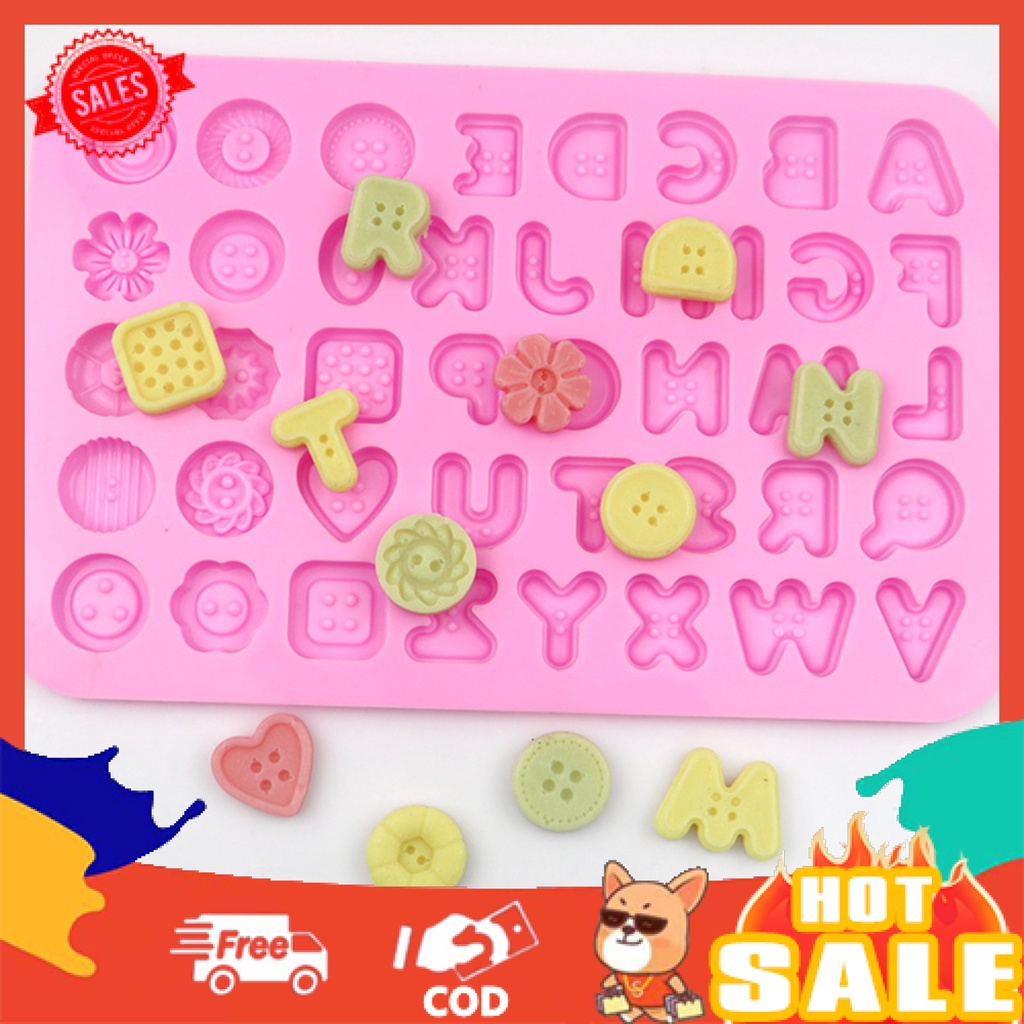 Khuôn Silicone Tạo Hình Chữ Cái 3D Trang Trí Bánh Tái Sử Dụng Tiện Lợi