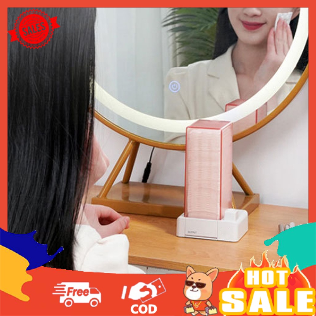 Hộp Đựng Bông Tẩy Trang Bằng Nhựa Hình Chữ Nhật Chống Bụi Có Thể Tháo Rời