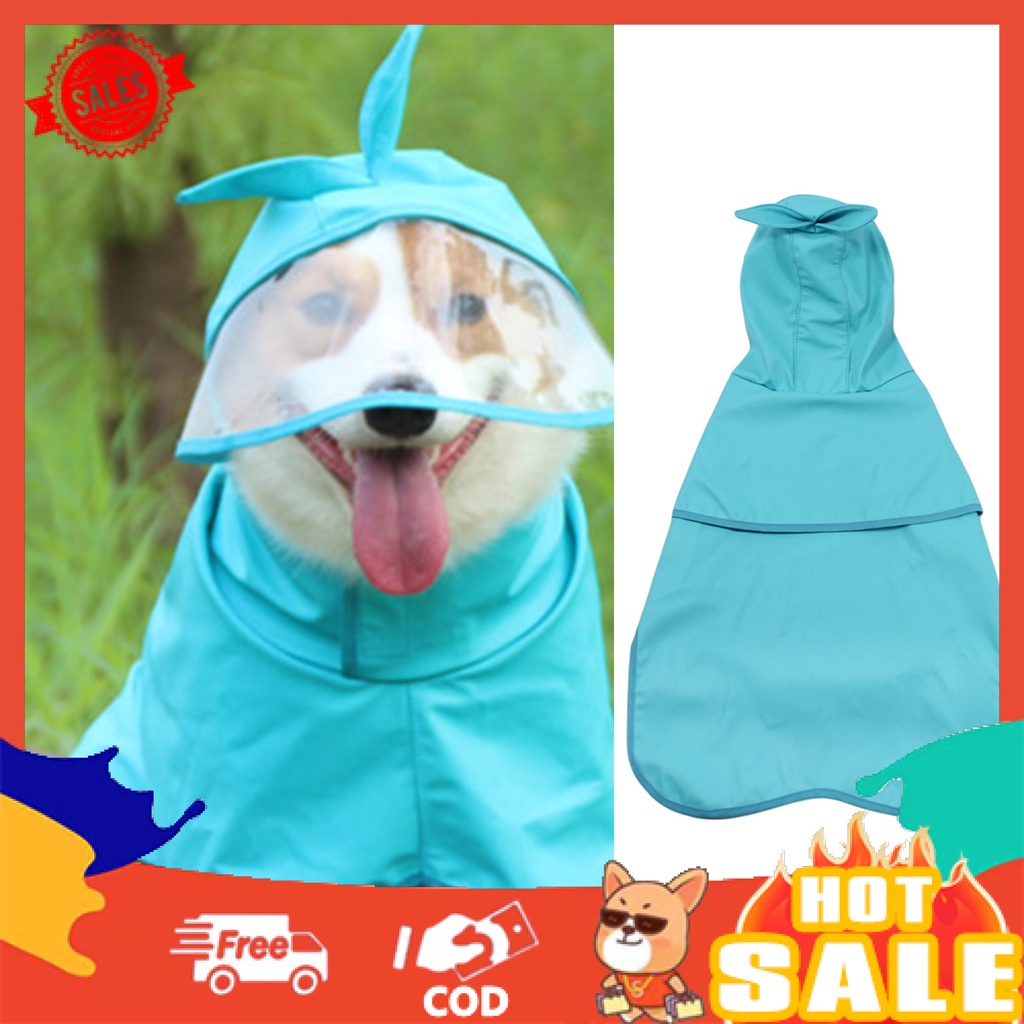 Áo Mưa Giả Da Chống Thấm Nước Vành Nhỏ Cho Cún Cưng Corgi Teddy