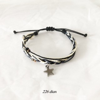 Vòng tay nam nữ waterproof charm ngôi sao thép không gỉ