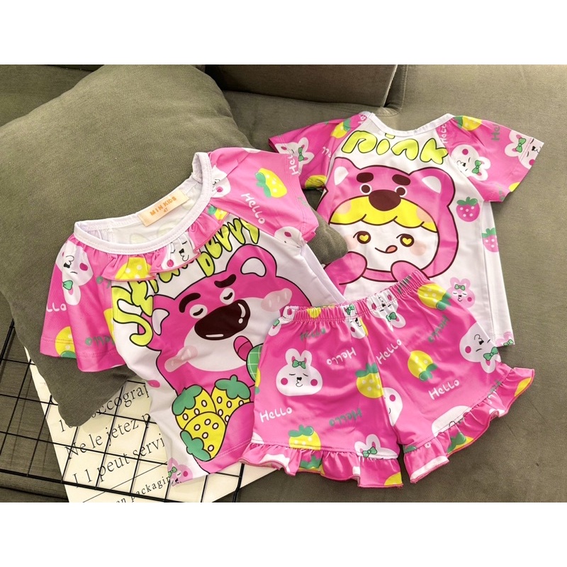 22-40kg | Bộ sọt bé gái hình trái cây, thun lạnh loại 1 (có size nhỏ)