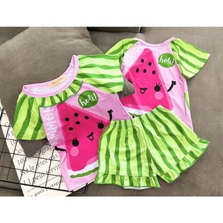 10-22kg | Bộ sọt bé gái mẫu trái cây, thun lạnh loại 1