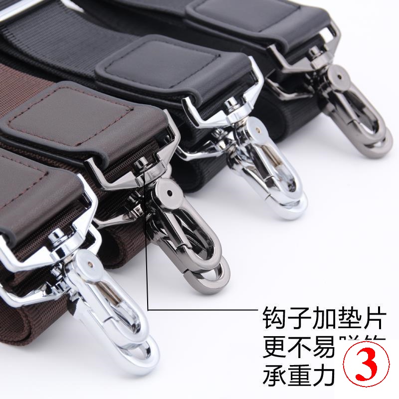 Dây Đeo Túi Xách / Đeo Vai / Đeo Chéo Bằng Nylon Màu Đen Cho Nam
