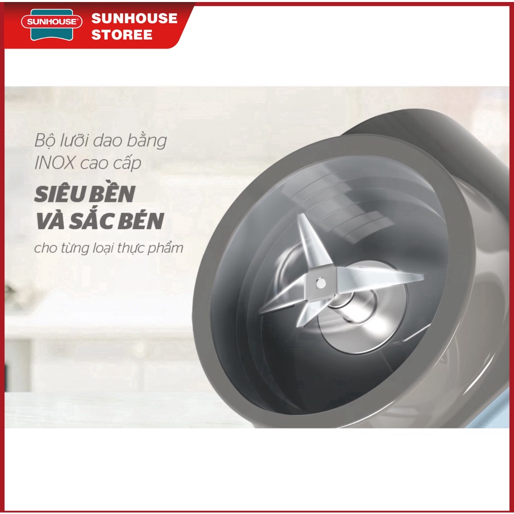 Máy xay sinh tố đa năng Sunhouse SHD5312B/SHD5312G, Công suất 350W, Dung tích 1,5 lít, Bảo hành 12 tháng
