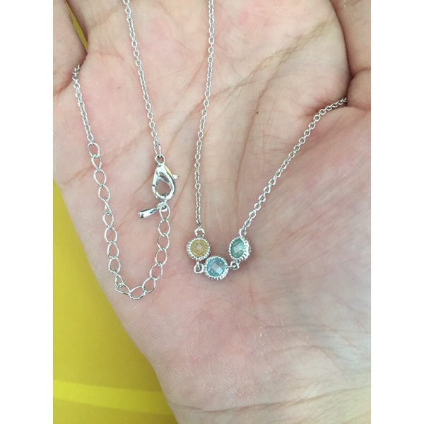 Dây chuyền thời trang đính 3 viên đá sáng đẹp