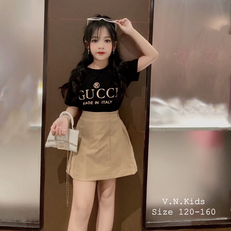 Set áo Guxi + Quần váy A cho bé size đại 17kg-41kg