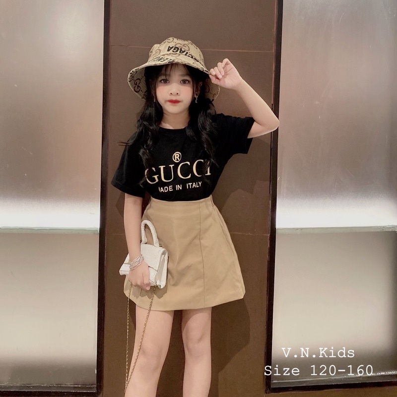 Set áo Guxi + Quần váy A cho bé size đại 17kg-41kg