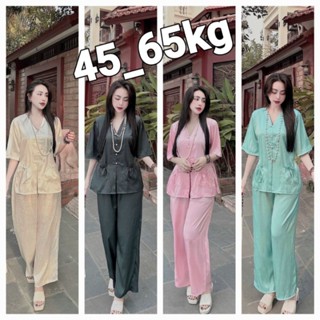  BỘ LAM TÚI TIỀN 65KG SÉT LAM CÚC NGỌC GẤM XƯỚT  PHÁP PHỤC ĐI CHÙA 65KG 