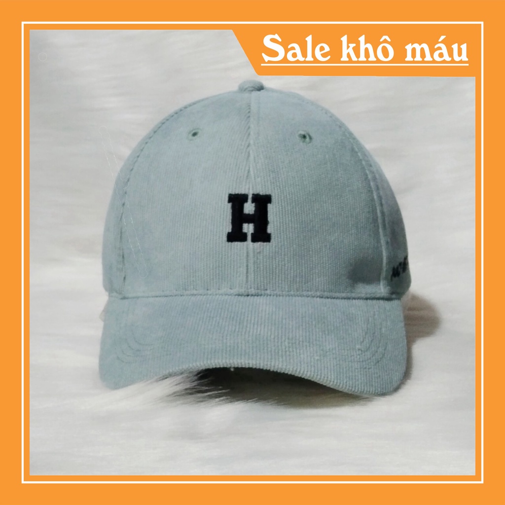 Mũ lưỡi trai, nón kết cao cấp nam nữ đẹp thêu chữ H phong cách Ulzzang unisex mã số K37