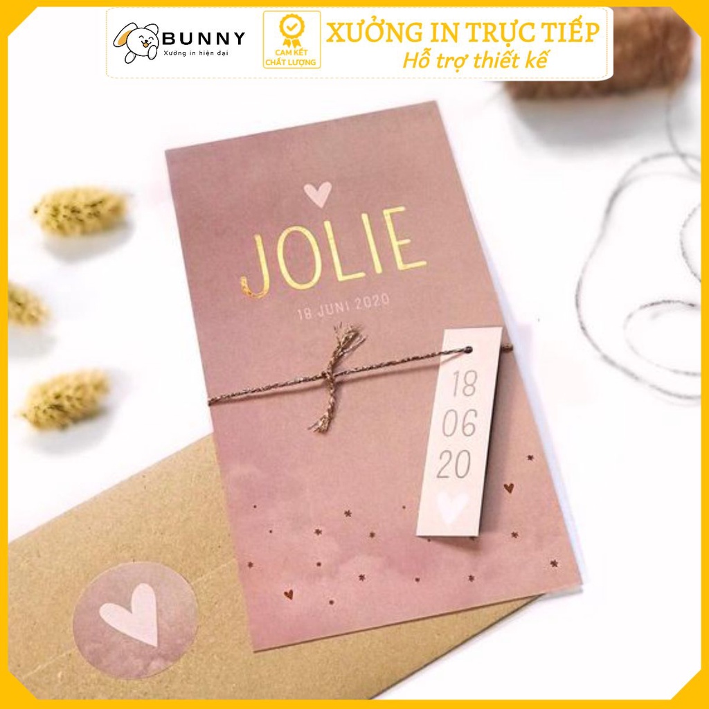 Thiệp Siêu Đẹp Chúc Mừng Sinh Nhật Thiệp Thanks You 8/3 In Theo Yêu Cầu Chất Giấy Hàn Quốc - Xưởng In Tem Giấy MoPh