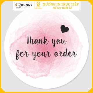 [GIÁ RẺ] Tem Nhãn Dán Thank You Nhiều Màu In Theo Yêu Cầu Xưởng In MoPh Chất Liệu Tốt Dính Chắc