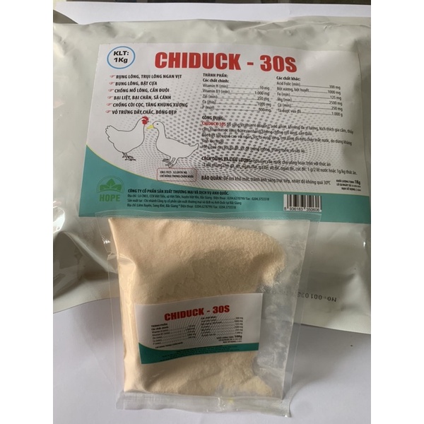 Siêu mọc lông- 30s 1kg chống rụng lông, căn mổ nhau Gà, Vịt, Ngan