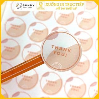 Tem Tròn Có Sẵn Nhãn Decal Cảm Ơn Màu Be Phong Cách Boho Bắc Âu Đường Kính 3cm Xưởng In MoPh Uy Tín Chất Lượng Giá Tốt
