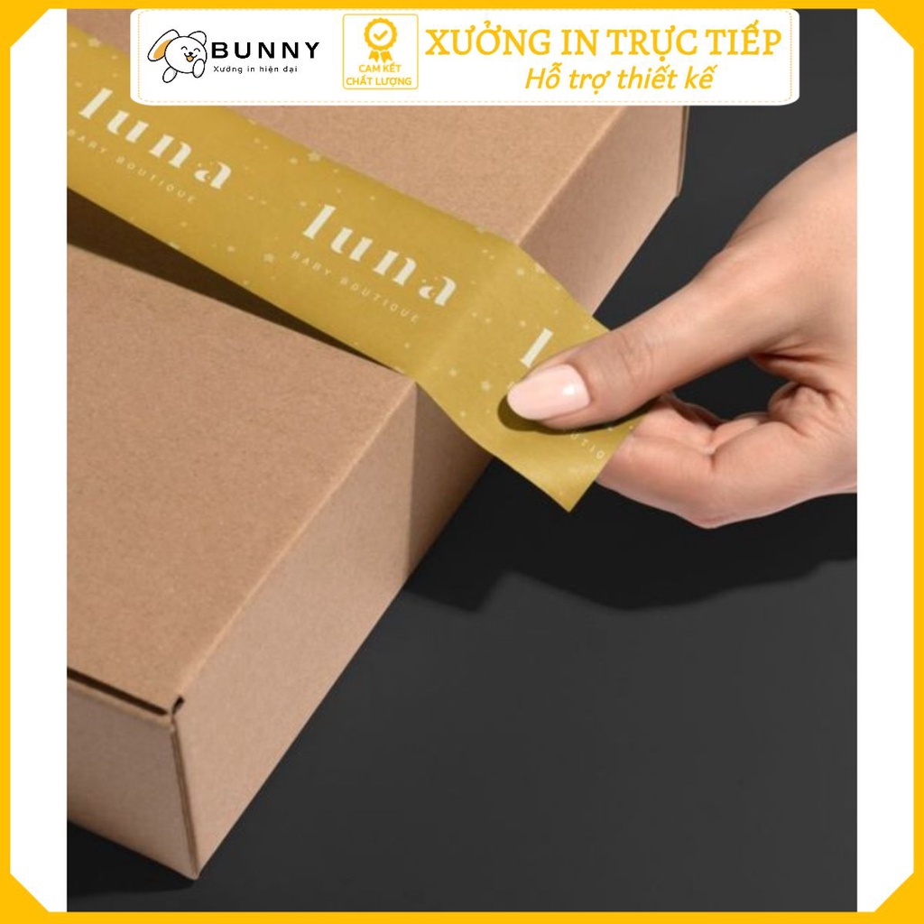 Nhãn Niêm Phong Hộp Ship Hàng Sáng Tạo Độc Đáo In Theo Yêu Cầu Giá Xưởng In MoPh In Tem Giấy Tem Trong Suốt