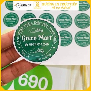 [GIÁ XƯỞNG] In Tem MoPh Nhãn Dán Decal Cho Sản Phẩm Tem Nhựa Chống Nước In Theo Yêu Cầu Free Thiết Kế Màu Chuẩn Giá Đẹp