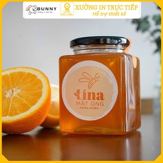 Tem Giấy Dán Chai Mật Ong In Tem Nhãn Dán Decal Dán Sản Phẩm Theo Yêu Cầu - In Tem MoPh Free Thiết Kế In Nhanh Màu Đẹp